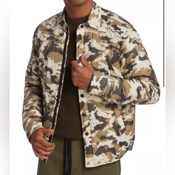 EUC Rag & Bone Sz M Padded Dane Nylon Jacket Overshirt in Desert Camo - Picture 3 of 15